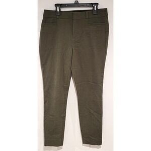 Banana Republic Pants Womens 2 Sloan Fit Straight Leg Pants Green Zip Trousers